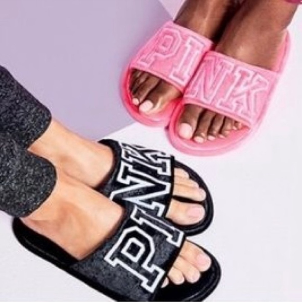 PINK Victoria's Secret Pink Slippers. Worn Once. Vintage & HTF. Medium - Picture 10 of 10